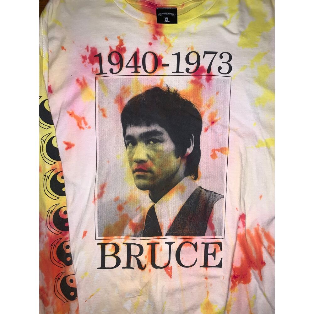 Commonwealth DC Bruce Lee Memorial Tie-Dye Long Sleeve Tee Oversized Rare